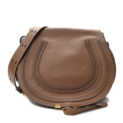 Chloe Calfskin Medium Marcie Round Crossbody Bag Nut 1 of 12