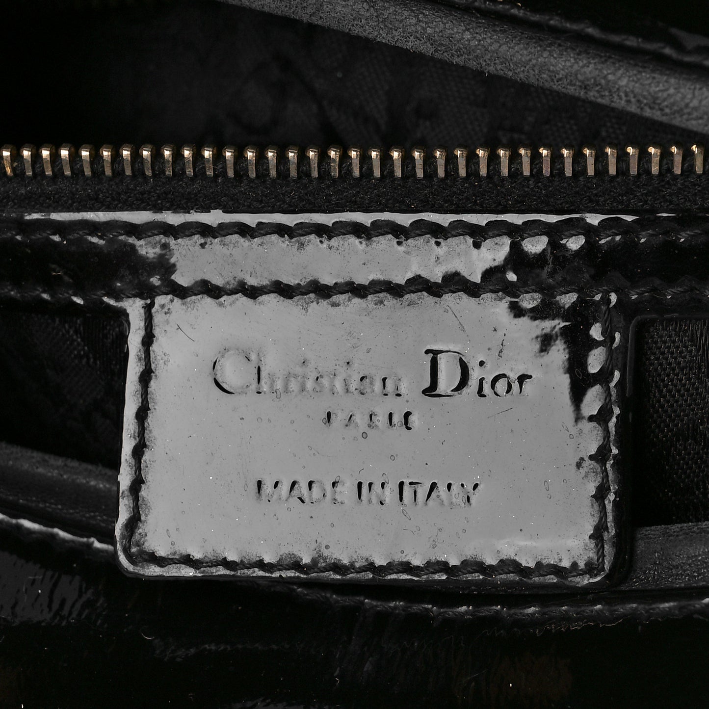 Patent Cannage Large Lady Dior Black