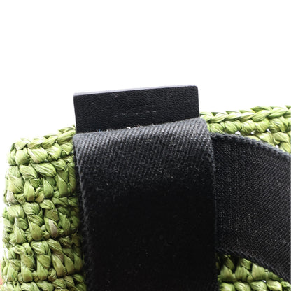 Loewe Raffia Paulas Ibiza Fold Shopper Tote Green 7 of 10