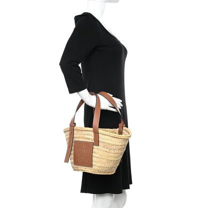 Loewe Raffia Small Basket Tote Bag Natural Tan 2 of 10