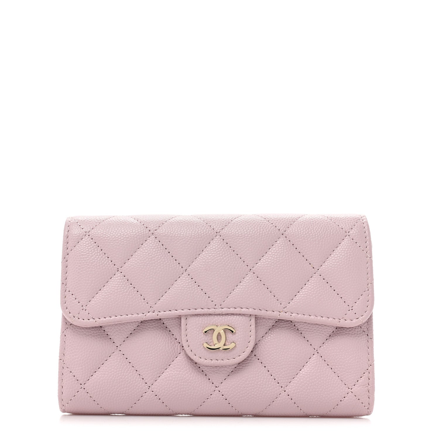 Chanel Caviar Quilted Medium Flap Wallet Light Pink 1 of 10