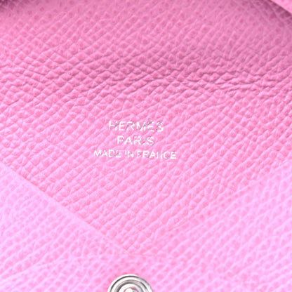 Hermes Epsom Calvi Card Case 5P Pink 4 of 4