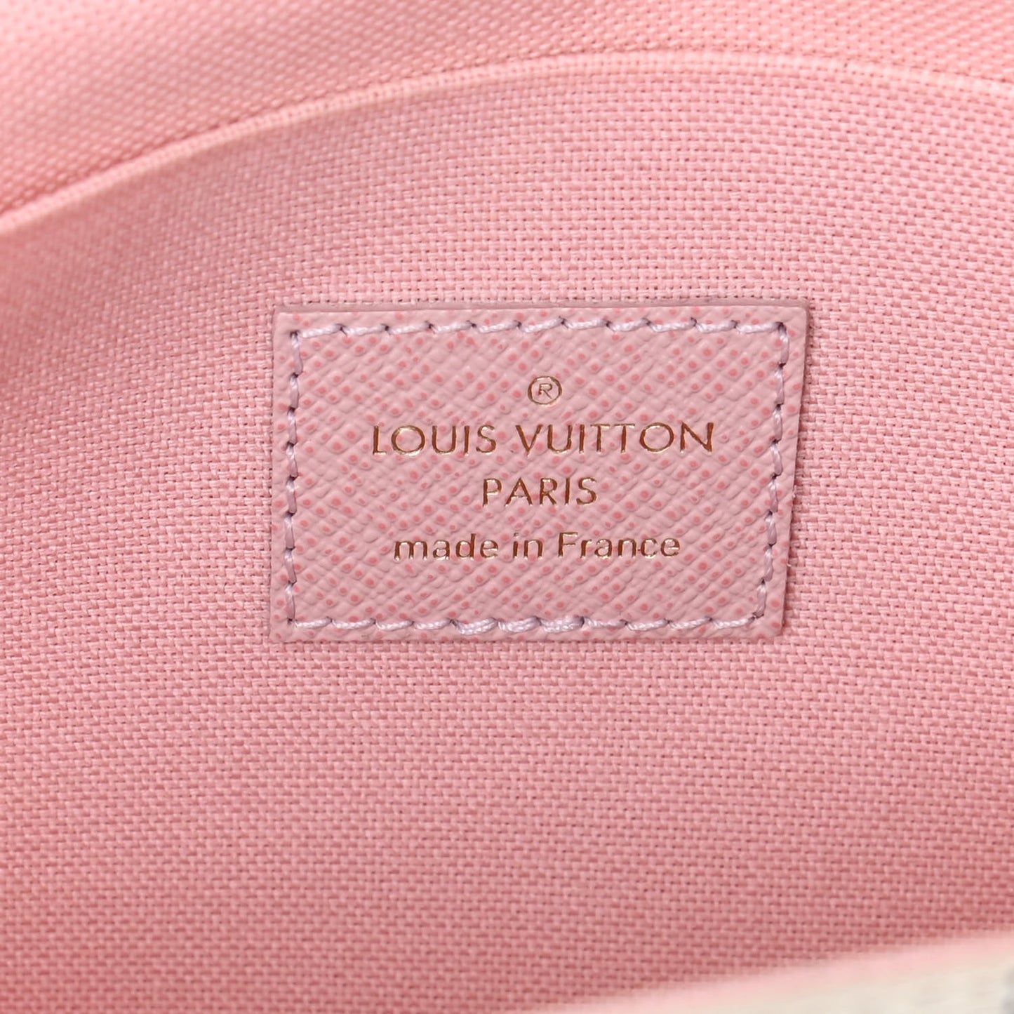 Damier Azur Pochette Felicie Chain Wallet Rose Ballerine