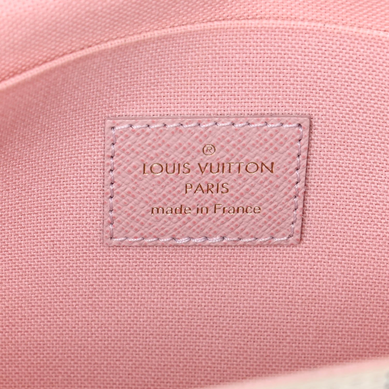 Louis Vuitton Damier Azur Pochette Felicie Chain Wallet Rose Ballerine 7 of 10