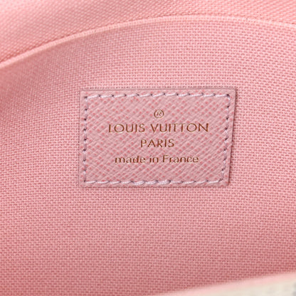 Louis Vuitton Damier Azur Pochette Felicie Chain Wallet Rose Ballerine 7 of 10