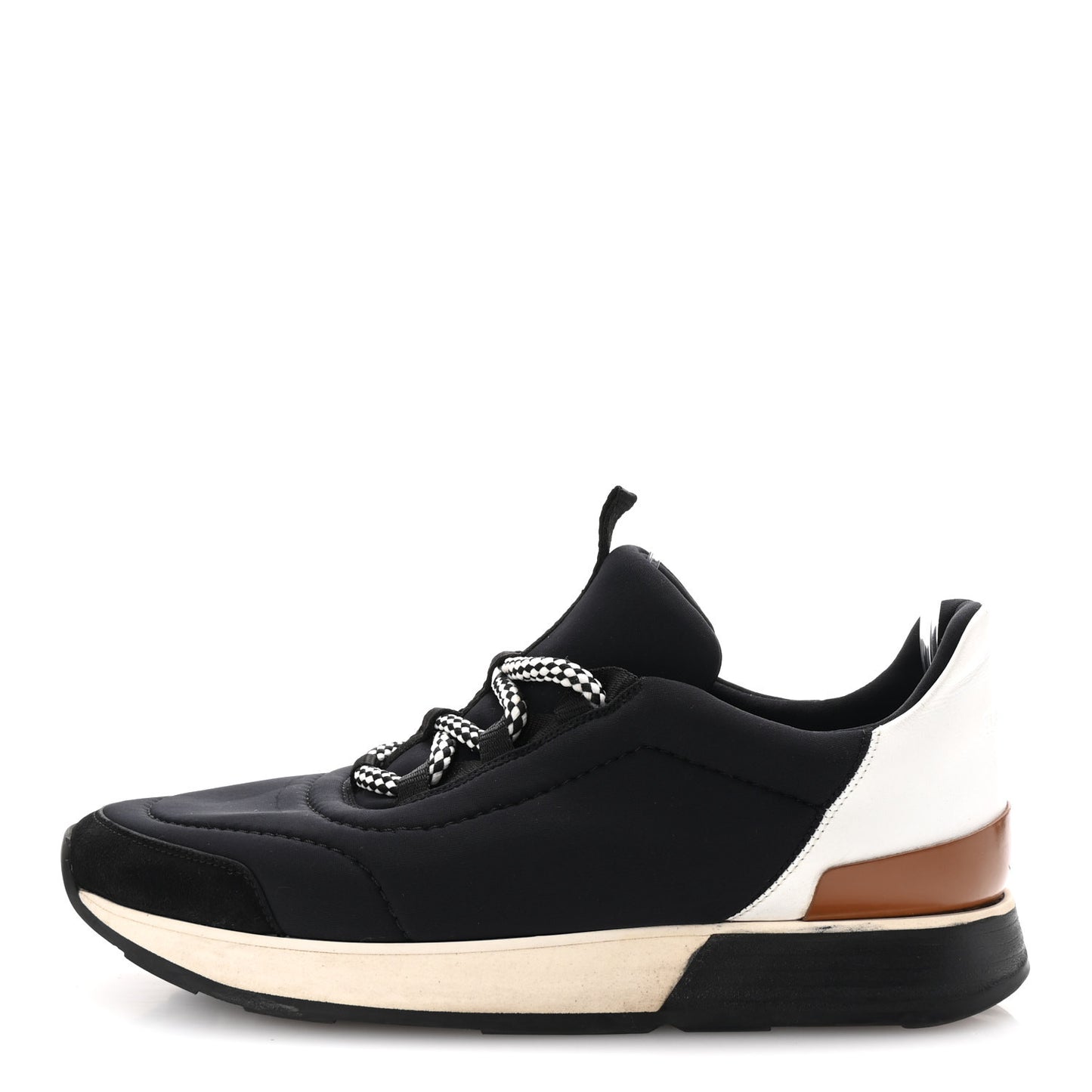 Technical Canvas Womens Miles Sneakers 38 Black White