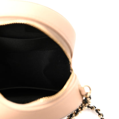 Chanel Caviar Quilted Round Filigree Crossbody Beige Black 5 of 10