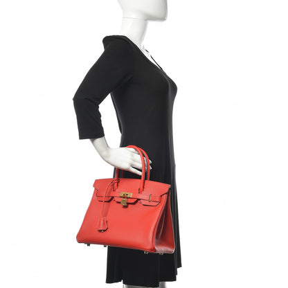 Hermes Epsom Birkin 30 Rouge De Coeur 2 of 31