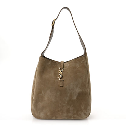 Saint Laurent Suede Large Le 5 A 7 Soft Hobo Golden Leaf 1 of 11