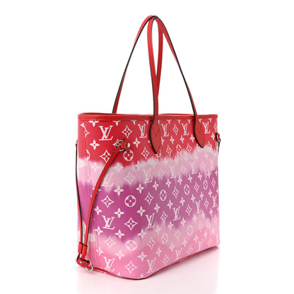 Louis Vuitton Monogram Escale Neverfull MM Rouge 4 of 12