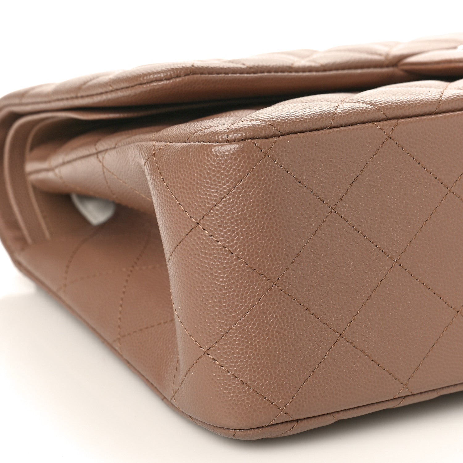 Chanel Caviar Quilted Jumbo Double Flap Dark Beige 9 of 12