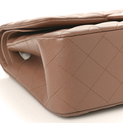 Chanel Caviar Quilted Jumbo Double Flap Dark Beige 9 of 12