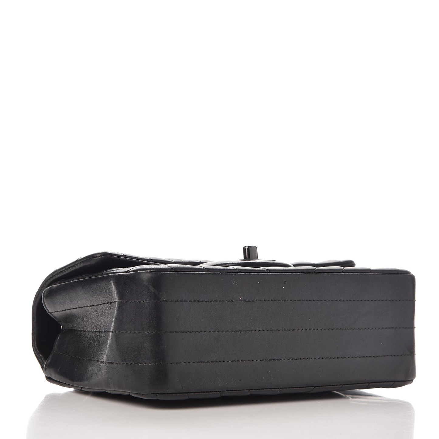 Lambskin Chevron Quilted Mini Rectangular Flap So Black