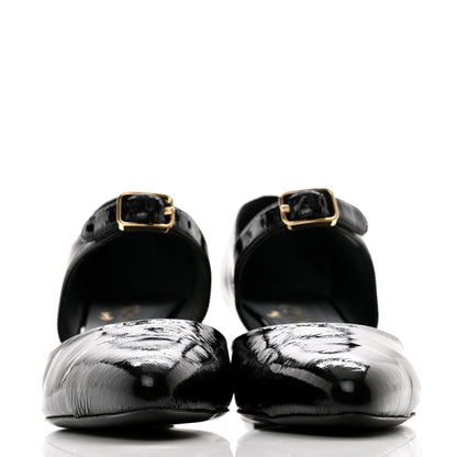 Chanel Patent Goatskin Cap Toe Pumps 39 Black 2 of 11
