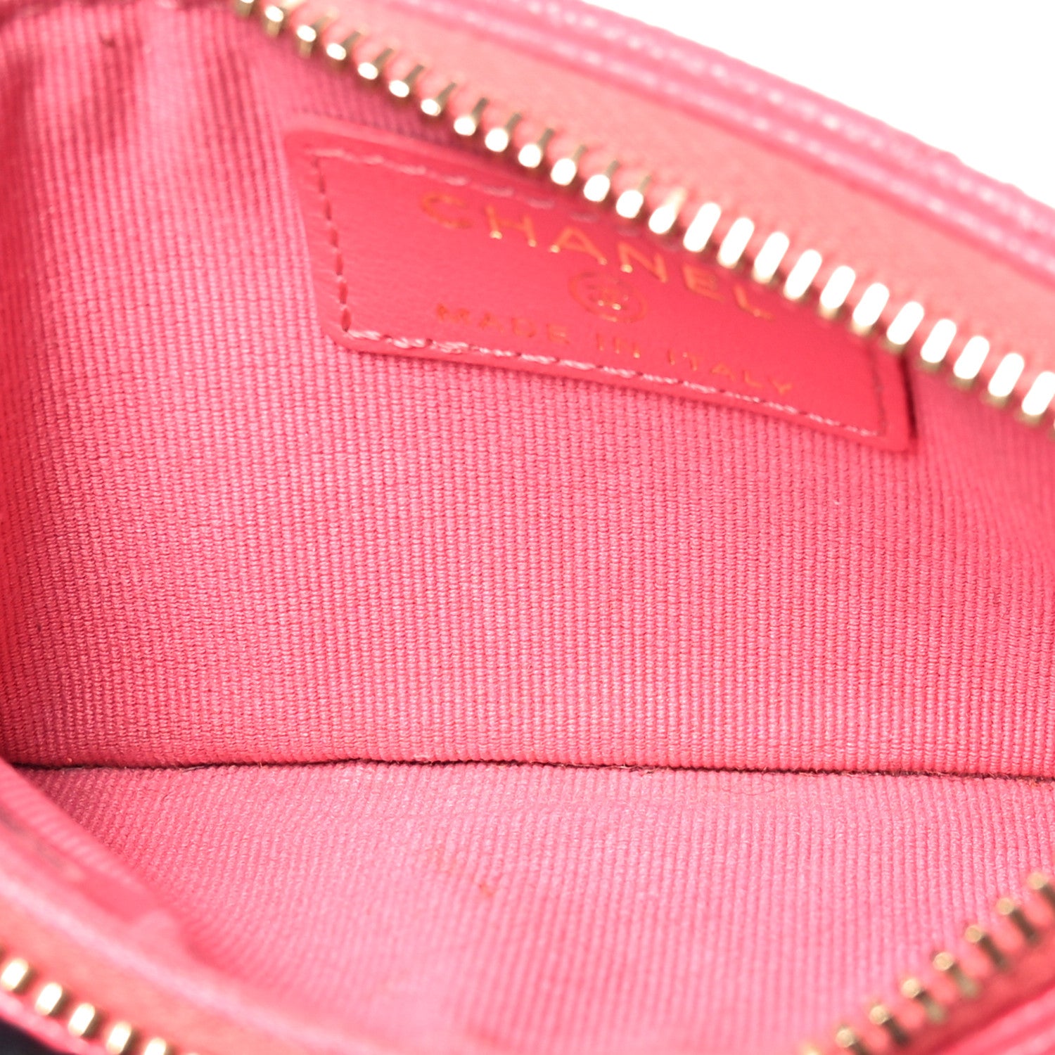 Chanel Caviar Quilted Flap Zip Card Holder Dark Pink 5 of 8
