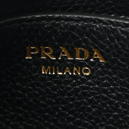 Prada Vitello Phenix Small Zippered Messenger Hobo Black 6 of 10