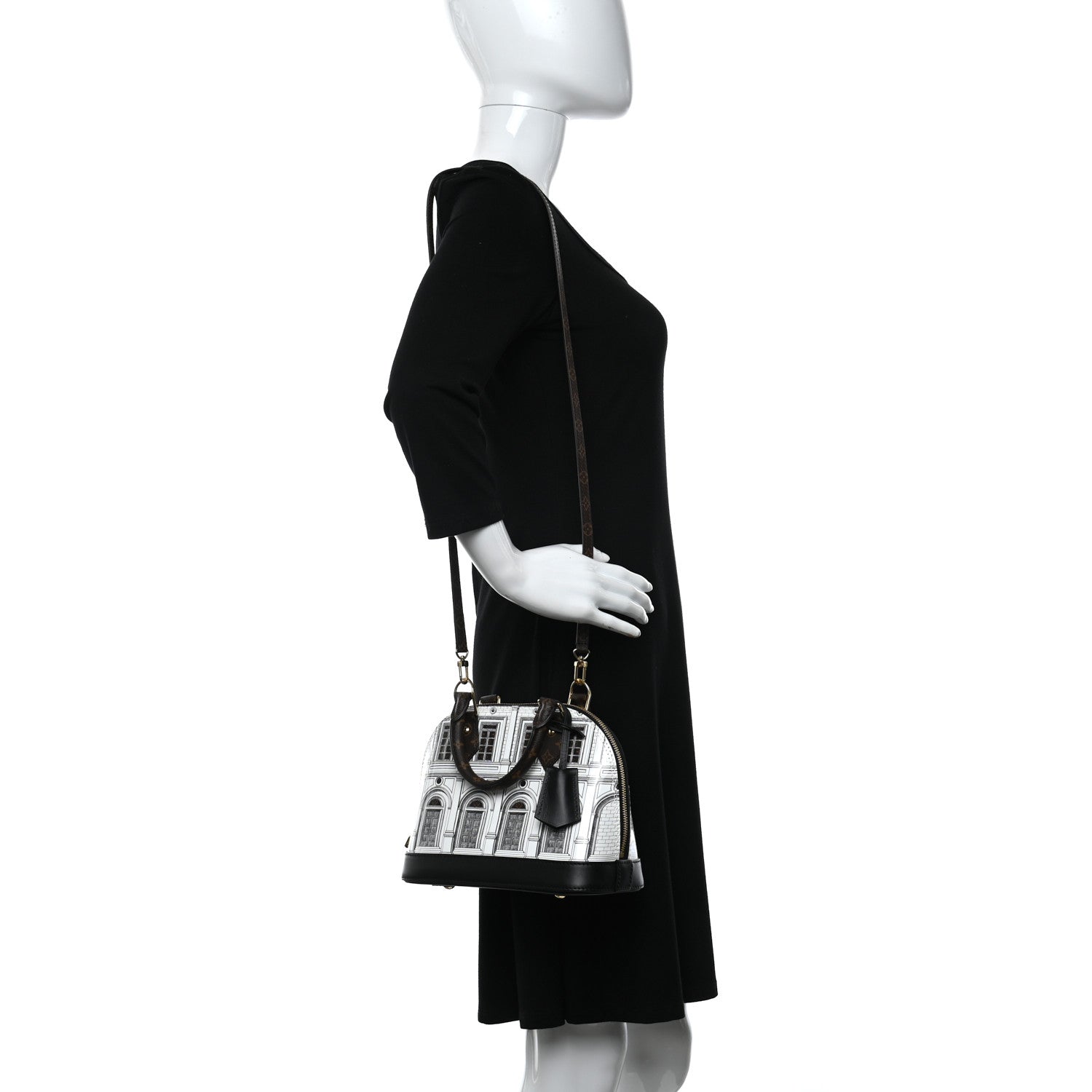 Louis Vuitton Monogram Architettura Alma BB Black White 2 of 8