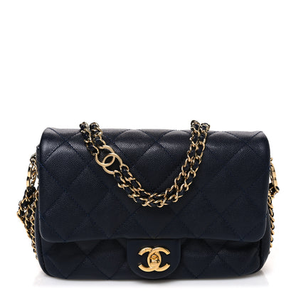 Chanel Caviar Quilted Mini CC You Flap Navy 1 of 10