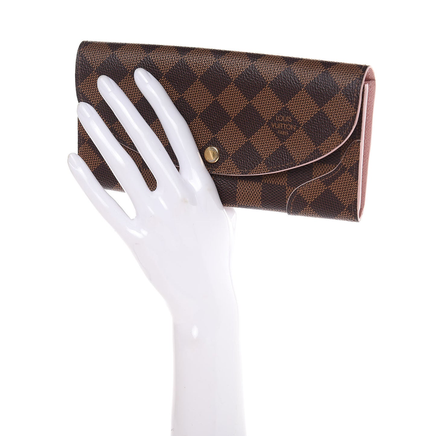 Damier Ebene Caissa Wallet Rose Ballerine