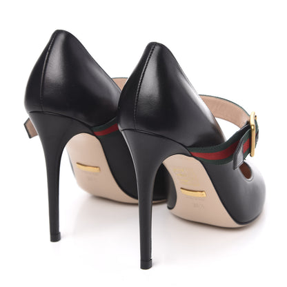 Gucci Malaga Kid Sylvie High Heel Pumps 36.5 Black 4 of 10