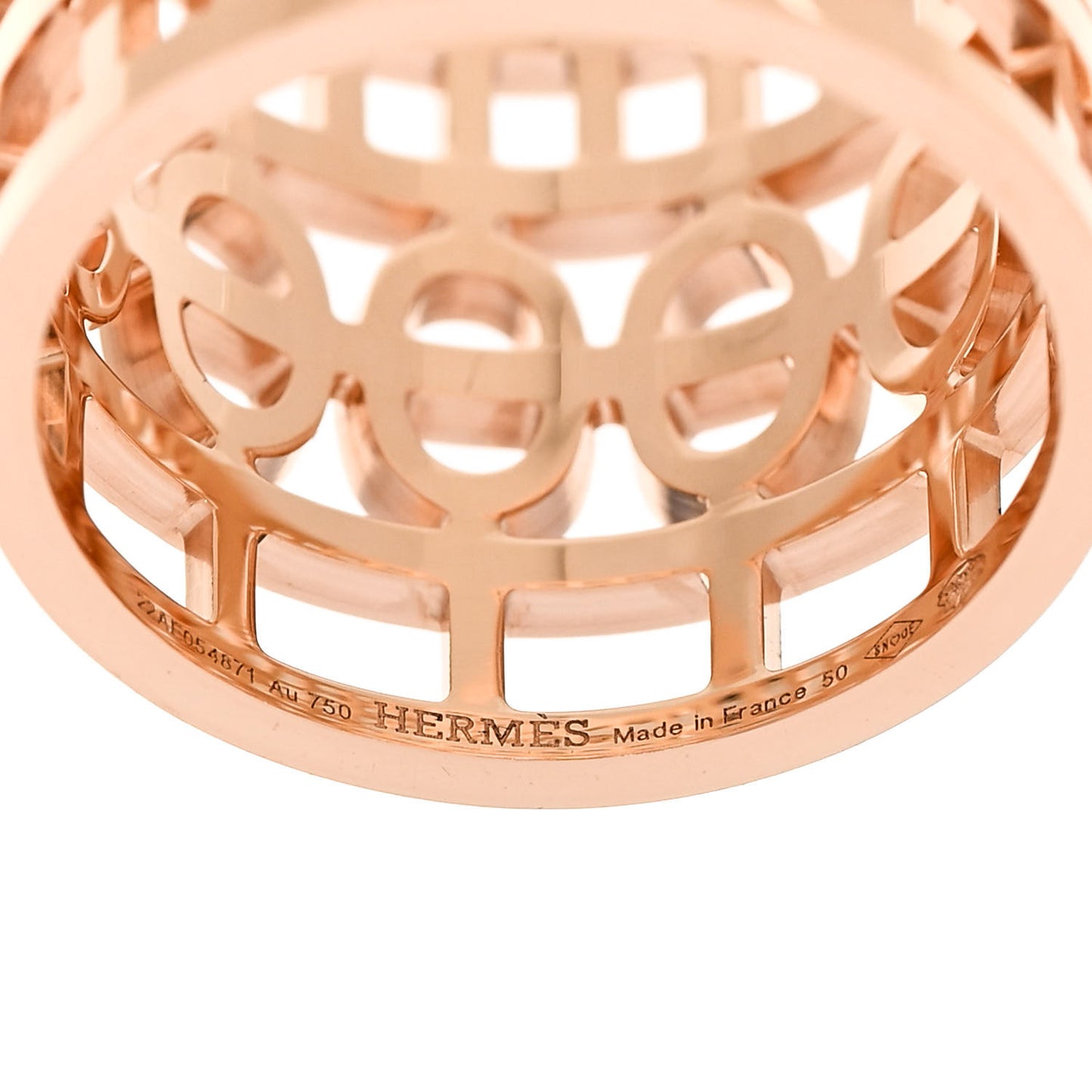 18K Rose Gold Chaine d'Ancre Divine Ring 50 5.5