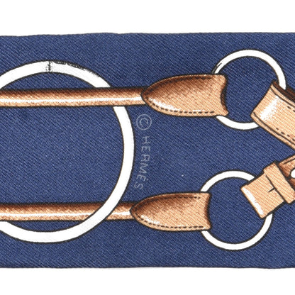 Hermes Silk Jumping Twilly Marine Gold Brun 3 of 4