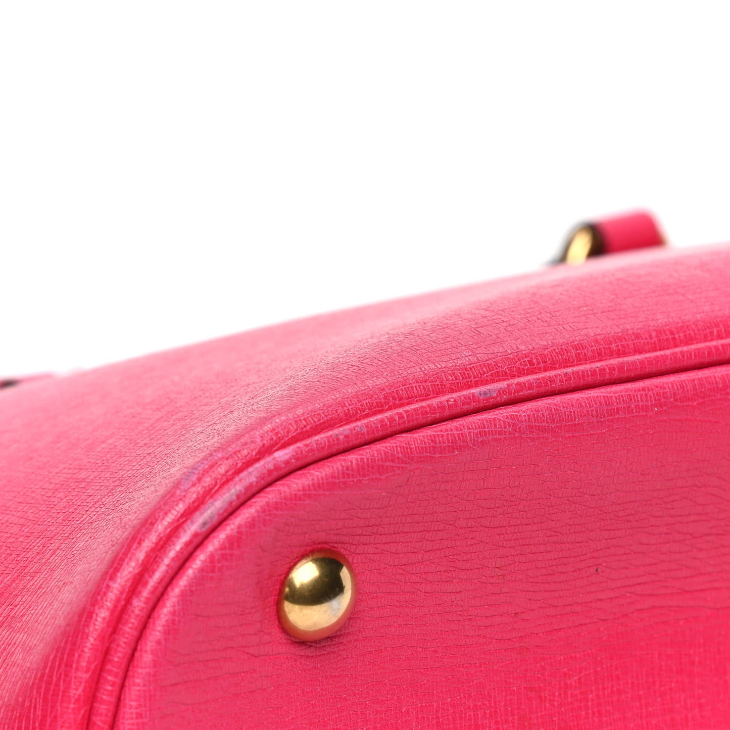 Textured Calfskin Medium Bright Bit Tote Shocking Pink