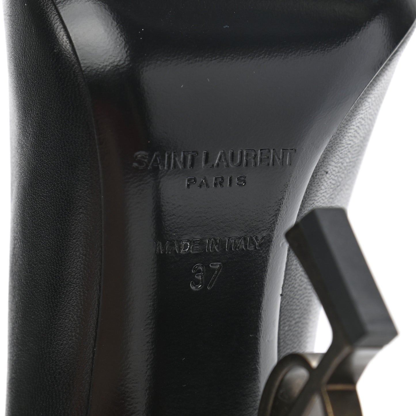 Calfskin Opyum 110 Pumps 37 Black Gold