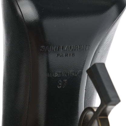 Saint Laurent Calfskin Opyum 110 Pumps 37 Black Gold 6 of 7