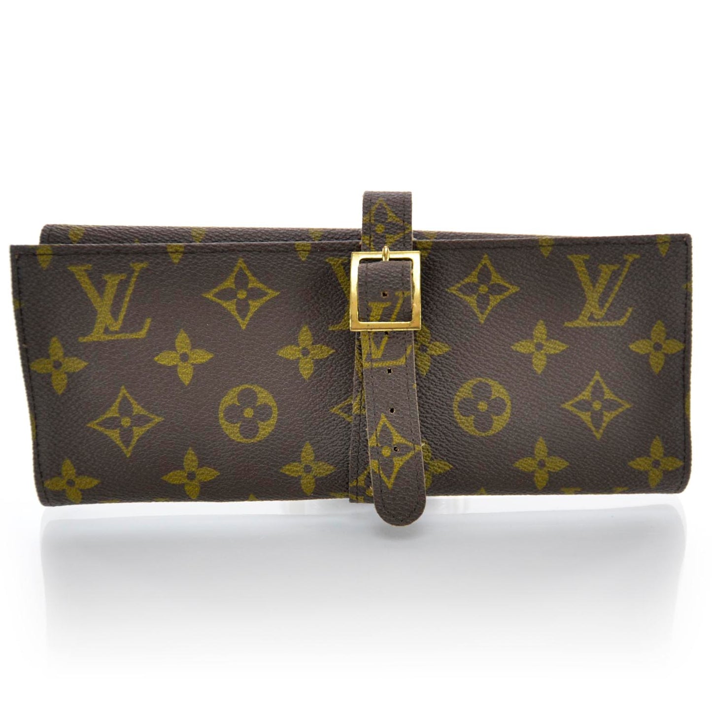 Monogram Saks Jewelry Roll Pouch