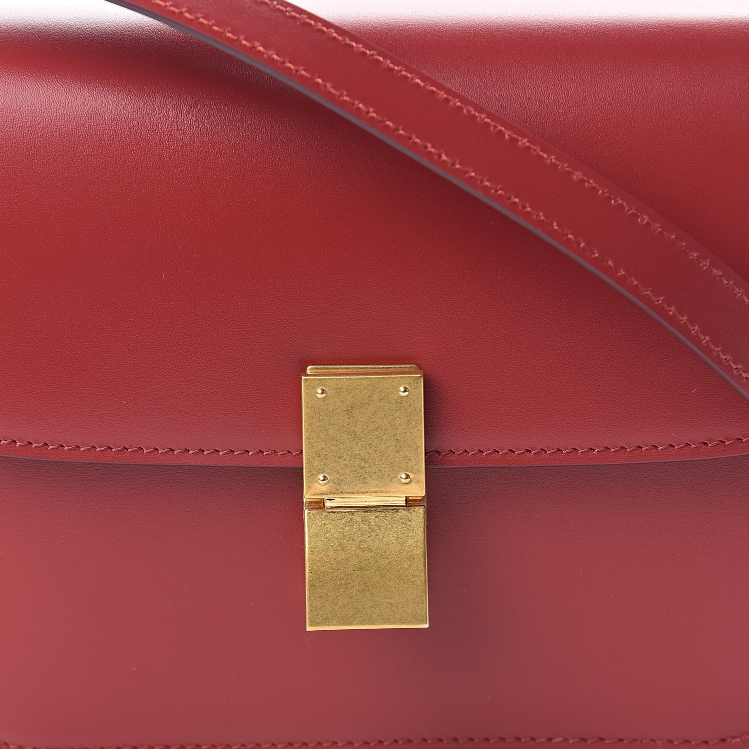 Celine Box Calfskin Teen Classic Box Flap Bag Red 8 of 10