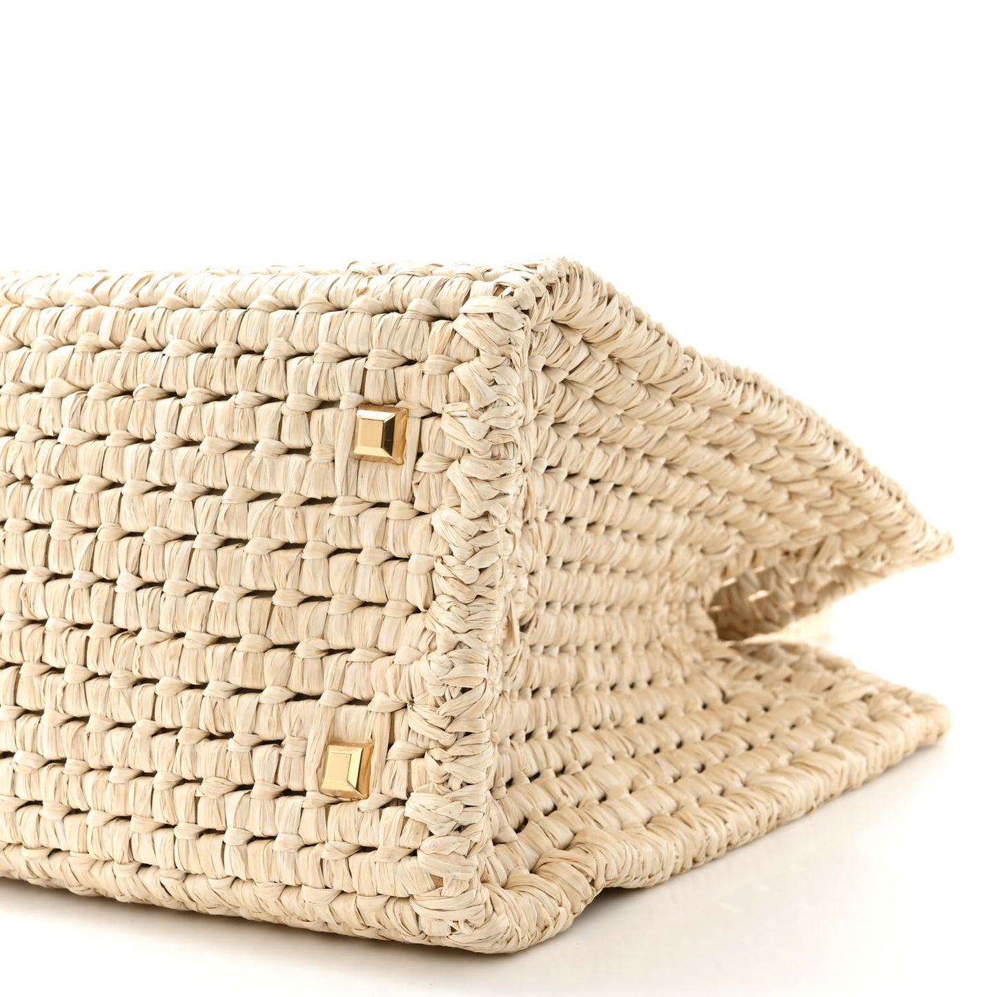 Raffia XL Studio Box Tote Natural