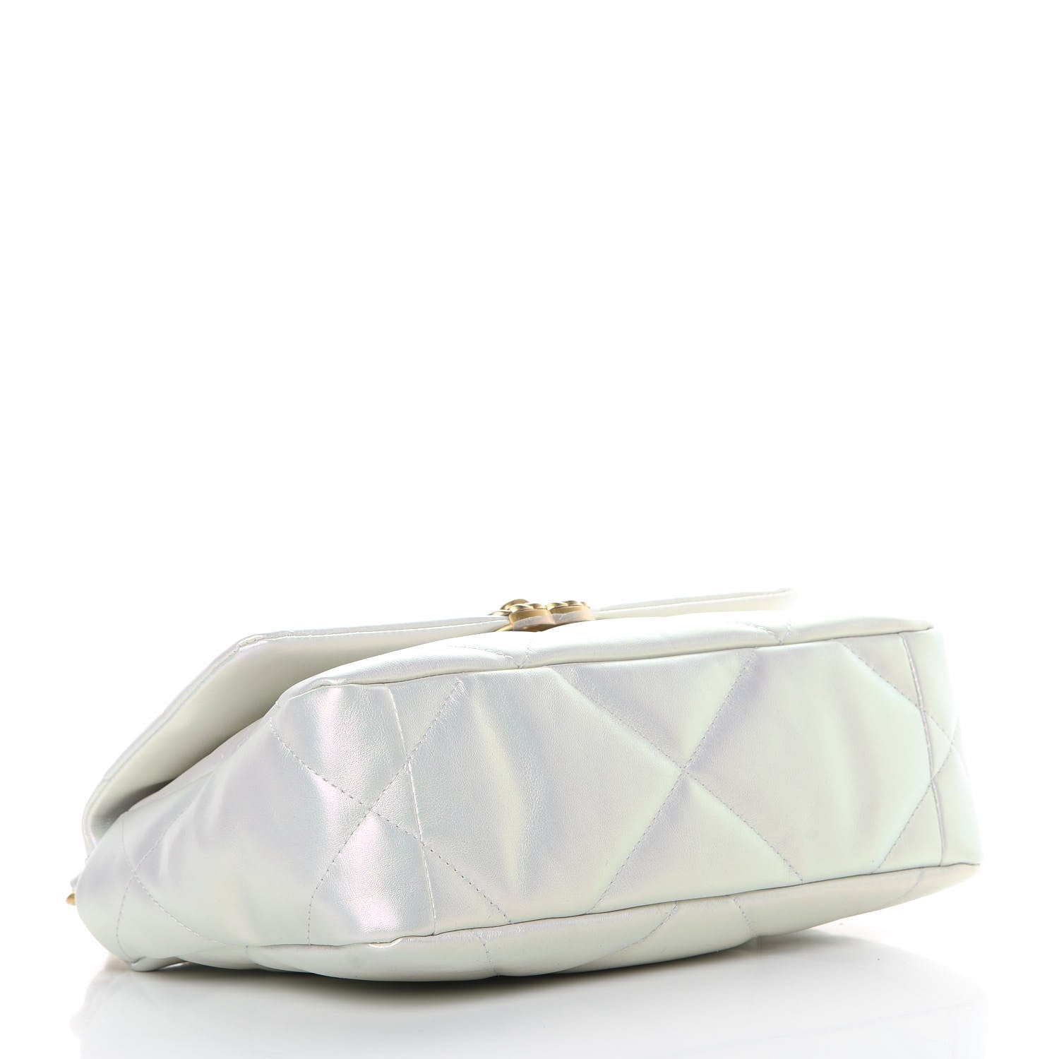 Chanel Iridescent Calfskin Quilted Medium Chanel 19 Flap White 4 of 10
