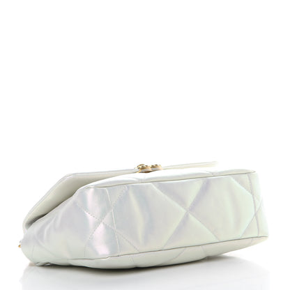 Chanel Iridescent Calfskin Quilted Medium Chanel 19 Flap White 4 of 10