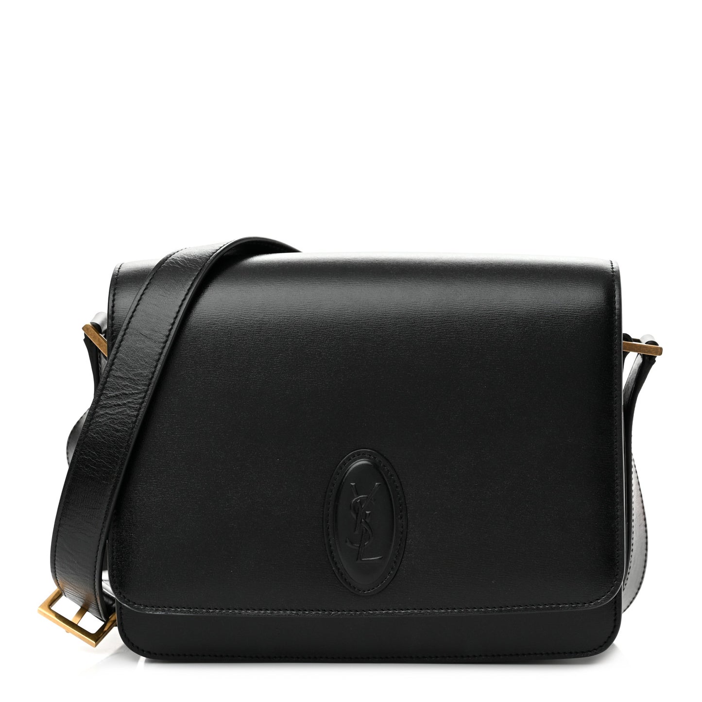 Calfskin Medium Le 61 Shoulder Bag Black
