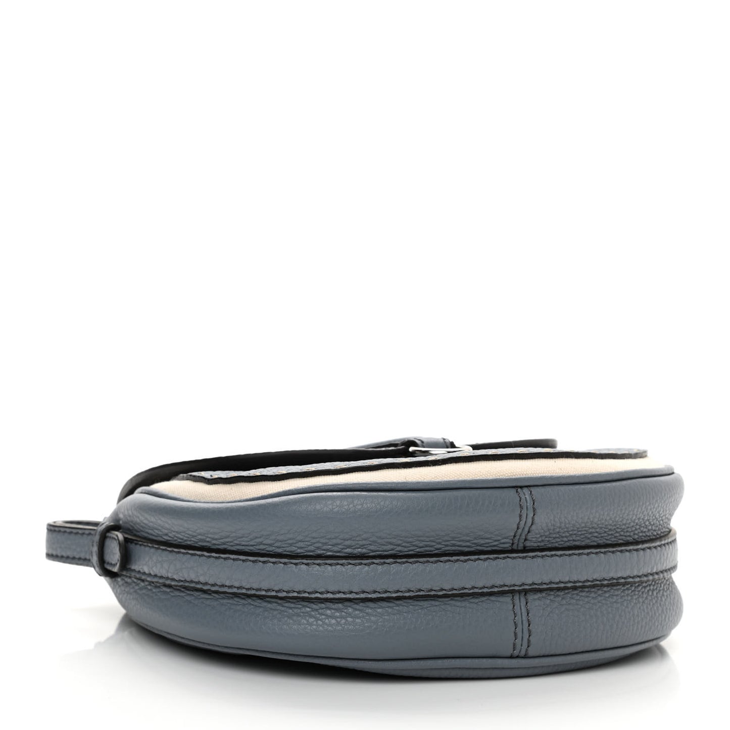 Cuoio Romano Selleria Seville Canvas Round Saddle Bag Nube Grezzo
