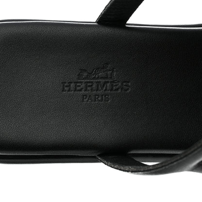 Hermes Nappa Gipsy Sandals 40 Black 6 of 8