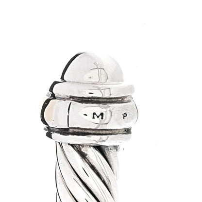 David Yurman Sterling Silver 18K Yellow Gold 4mm Cable Classics Bracelet 4 of 5