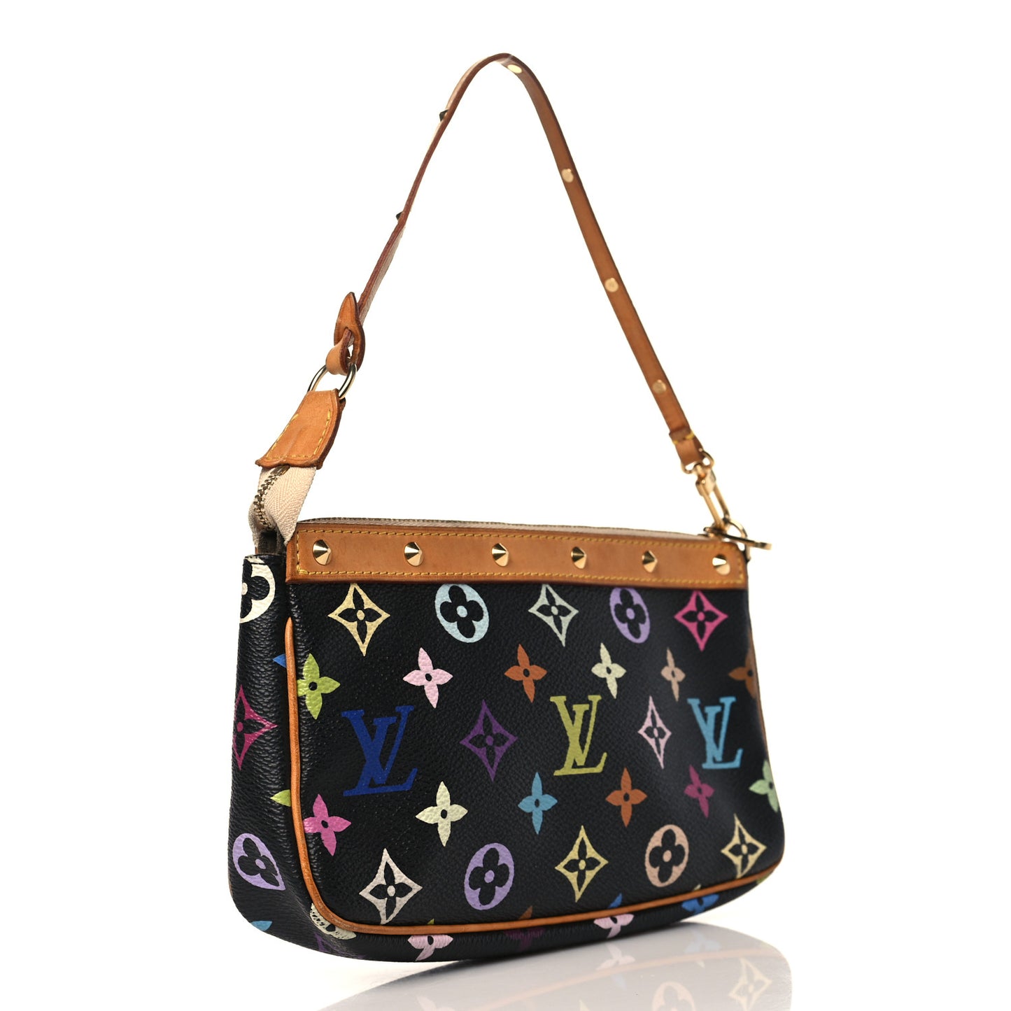 Monogram Multicolor Pochette Accessories Black
