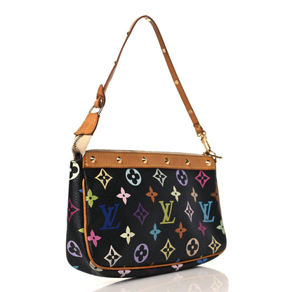 Louis Vuitton Monogram Multicolor Pochette Accessories Black 3 of 9