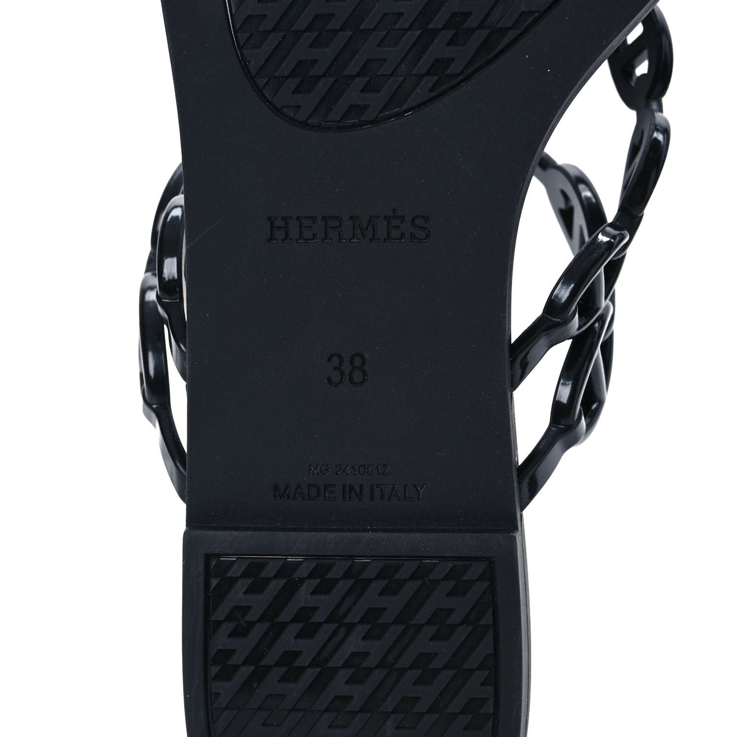 Rubber Chaine d'Ancre Island Sandals 38 Black