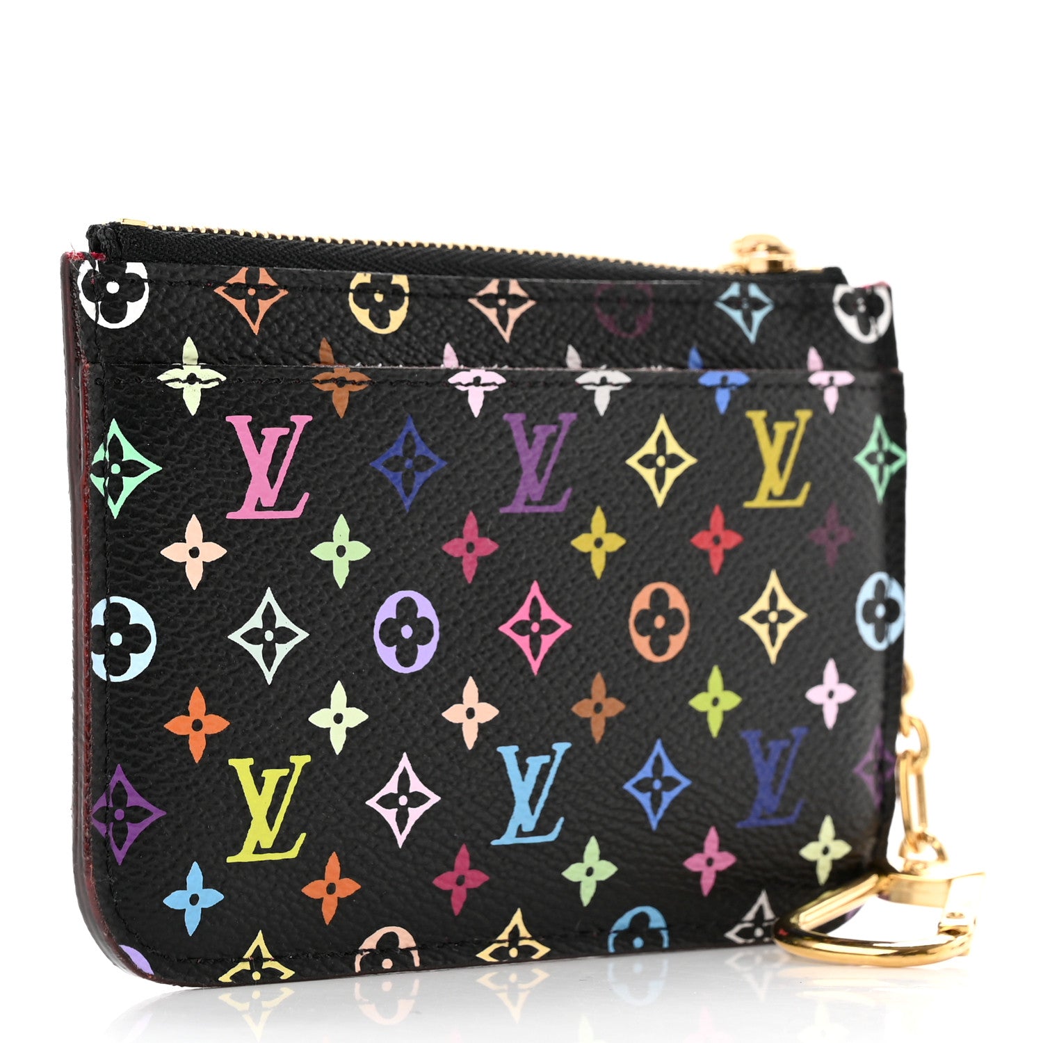 Louis Vuitton Monogram Multicolor Key Pouch Black Grenade 3 of 9