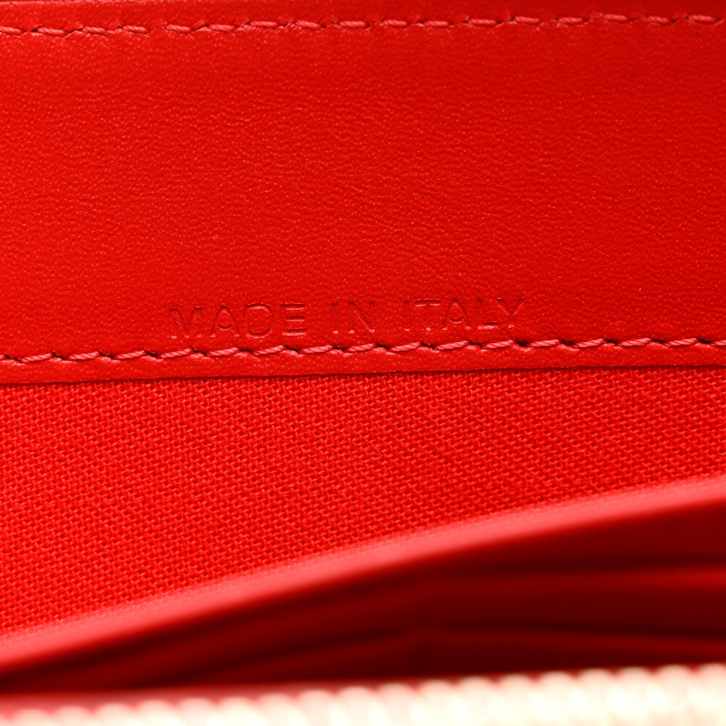 Calfskin Panettone Spiked Zip Around Wallet Ivory