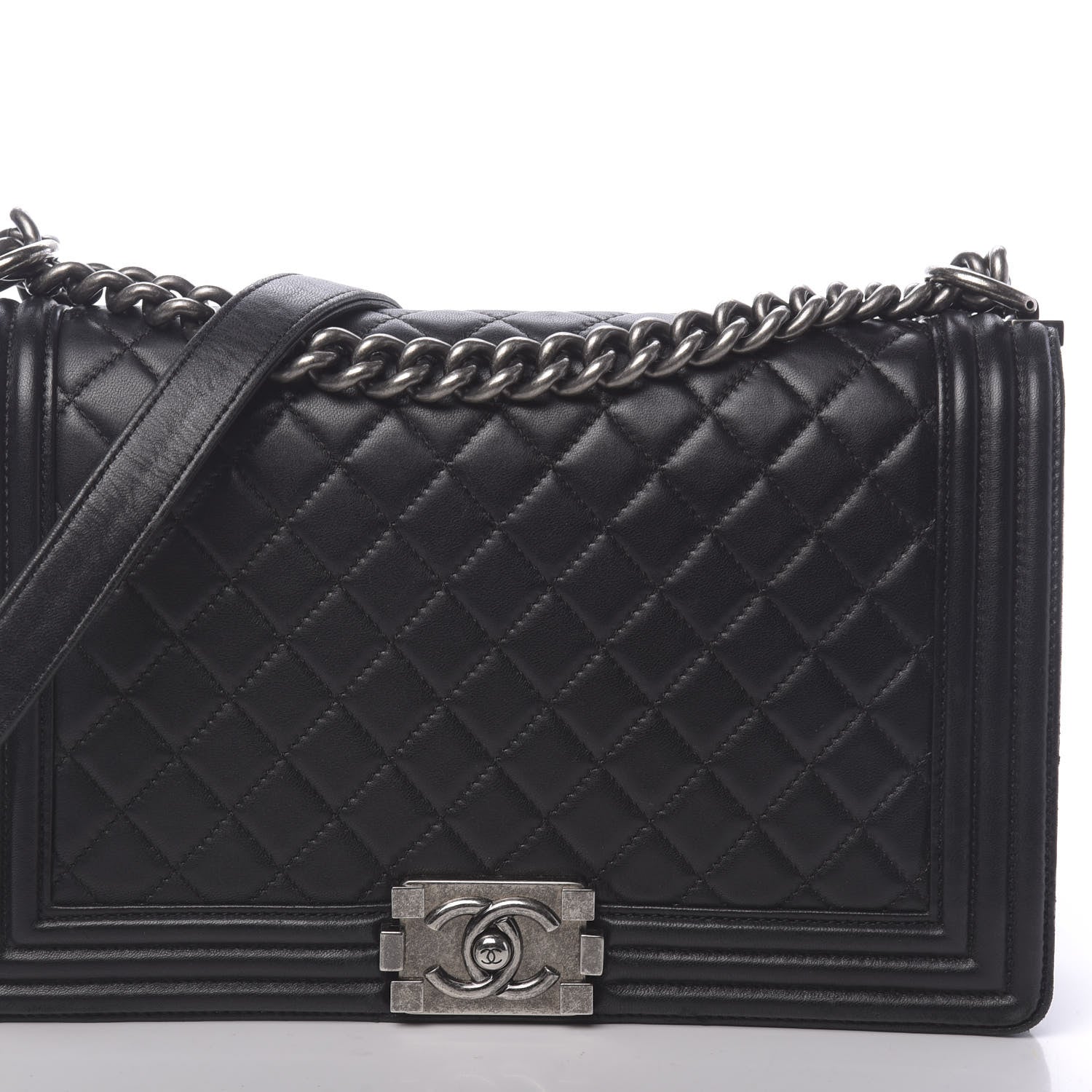 Chanel Lambskin Quilted New Medium Boy Flap Black 9 of 18