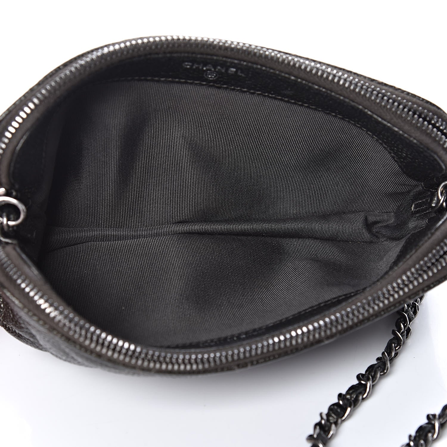 Chanel Caviar Quilted Small Clutch With Chain Dark Charcoal 6 of 17