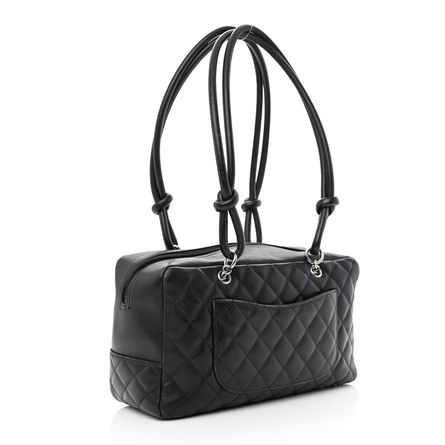 Chanel Calfskin Quilted Large Cambon Bowler Black 3 of 14