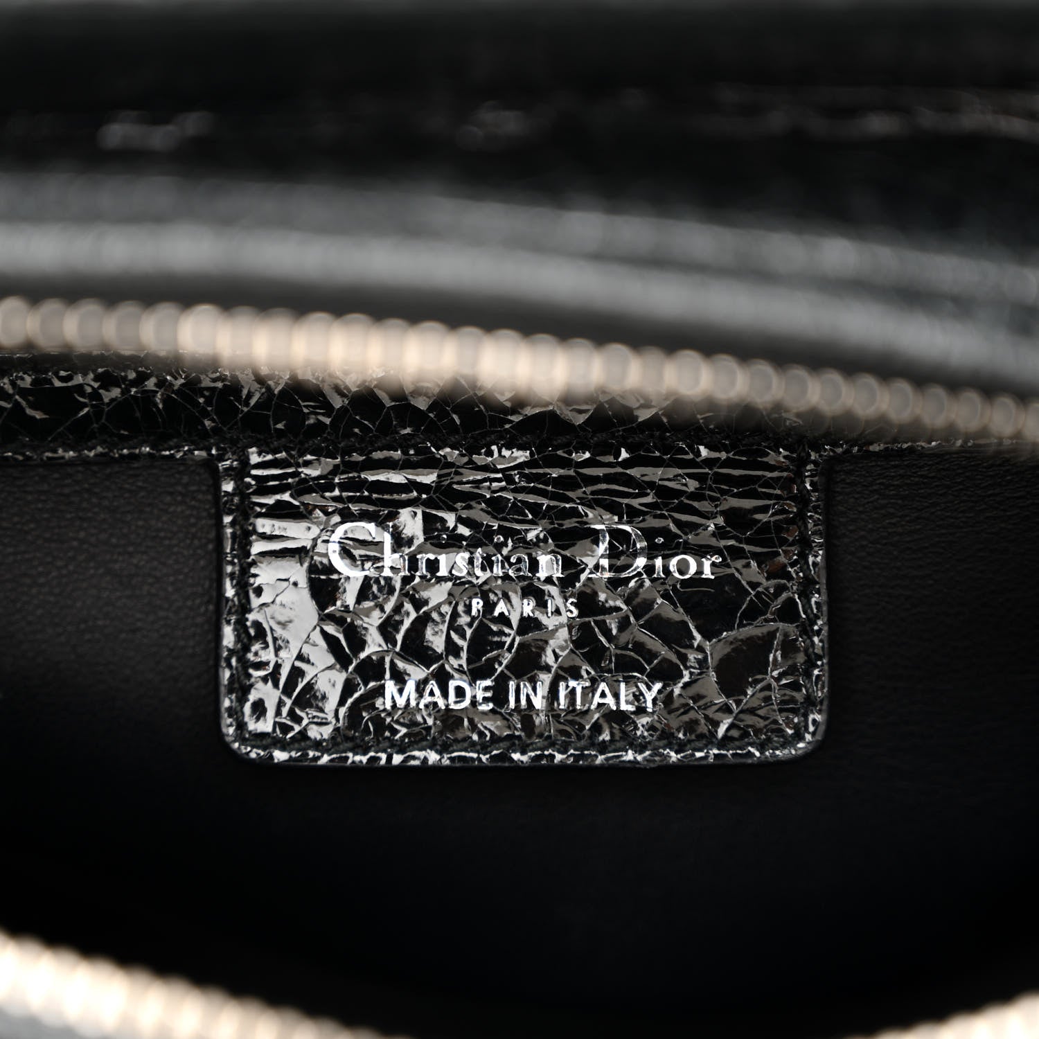Christian Dior Ceramic Effect Deerskin Jeweled Swan Lady Dior Black 6 of 11