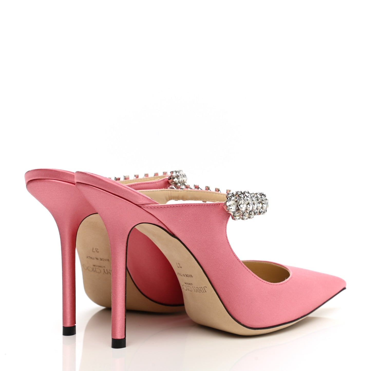 Satin Crystal Bing 100 Pumps 37 Rose