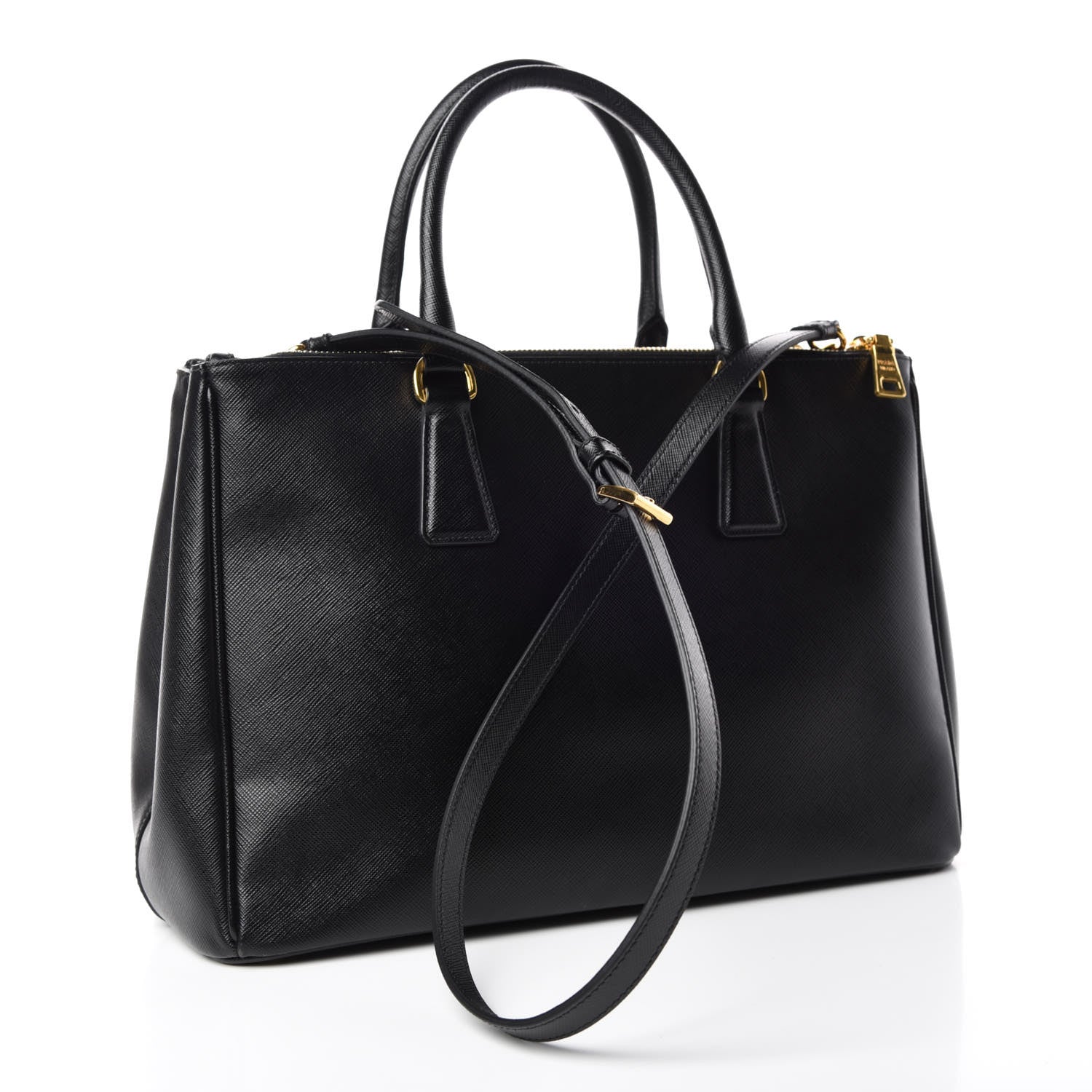 Prada Saffiano Medium Galleria Double Zip Tote Black 3 of 14