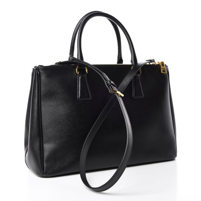 Prada Saffiano Medium Galleria Double Zip Tote Black 3 of 14
